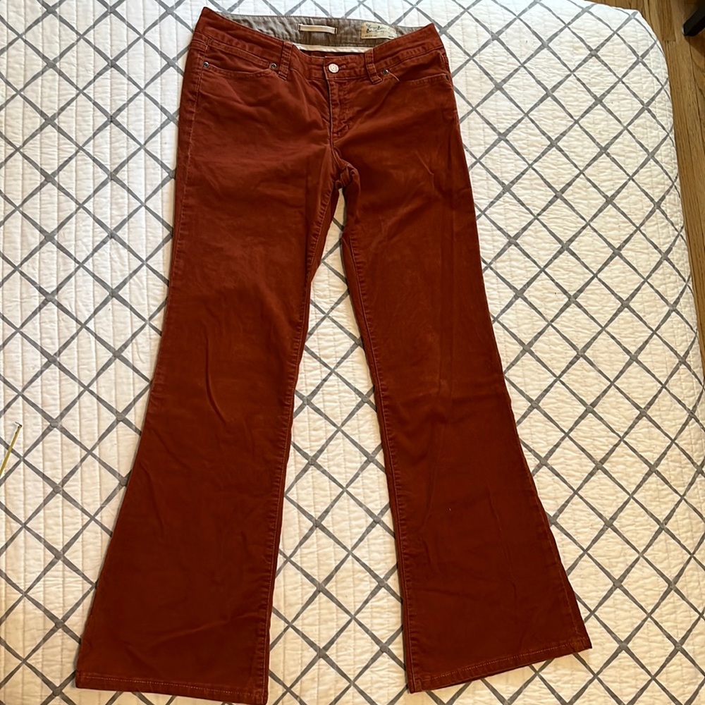 Flared Gap corduroy pants size 6 burnt orange